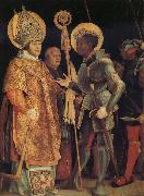 Grunewald, Matthias The Meeting of St Erasmus and St Maurice oil painting artist